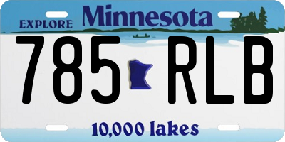 MN license plate 785RLB