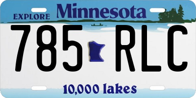 MN license plate 785RLC