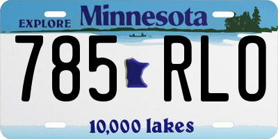 MN license plate 785RLO