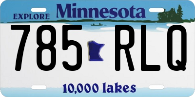 MN license plate 785RLQ