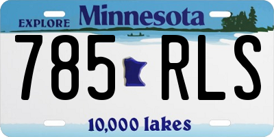 MN license plate 785RLS