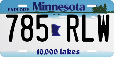MN license plate 785RLW