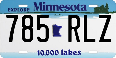 MN license plate 785RLZ