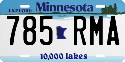 MN license plate 785RMA