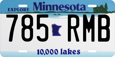 MN license plate 785RMB