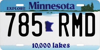 MN license plate 785RMD