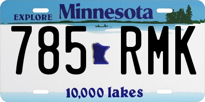 MN license plate 785RMK