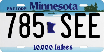 MN license plate 785SEE