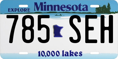 MN license plate 785SEH