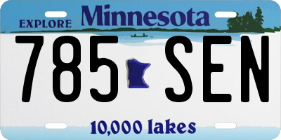 MN license plate 785SEN