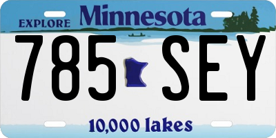 MN license plate 785SEY