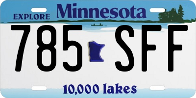 MN license plate 785SFF