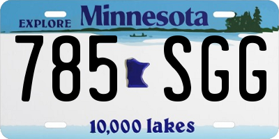 MN license plate 785SGG