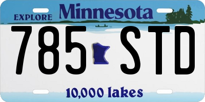 MN license plate 785STD