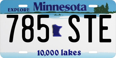 MN license plate 785STE