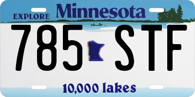 MN license plate 785STF