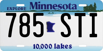 MN license plate 785STI