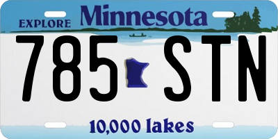 MN license plate 785STN