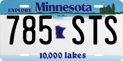 MN license plate 785STS
