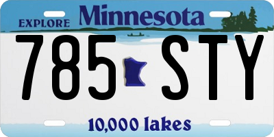 MN license plate 785STY