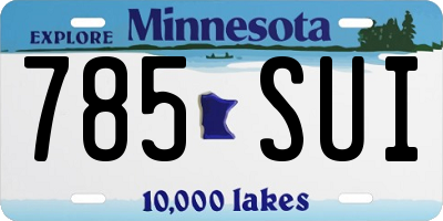 MN license plate 785SUI