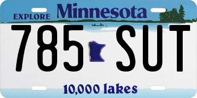 MN license plate 785SUT
