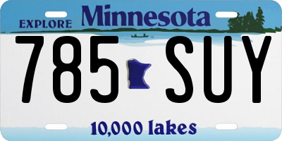 MN license plate 785SUY