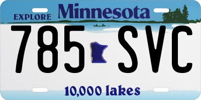 MN license plate 785SVC