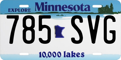 MN license plate 785SVG