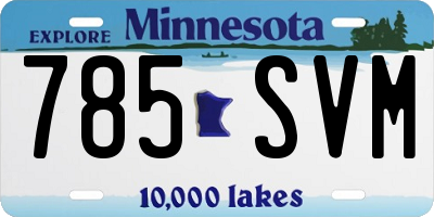 MN license plate 785SVM