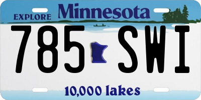 MN license plate 785SWI