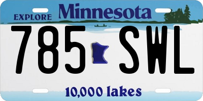 MN license plate 785SWL