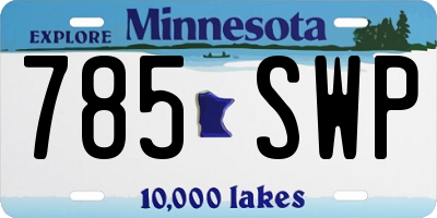 MN license plate 785SWP