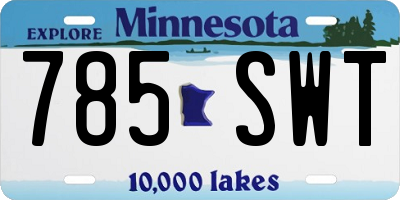 MN license plate 785SWT