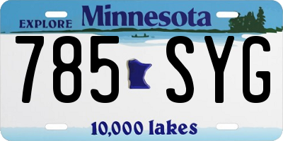 MN license plate 785SYG