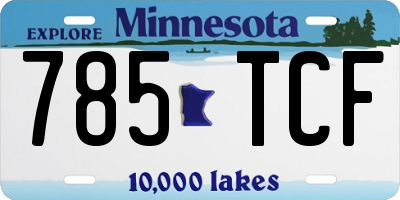MN license plate 785TCF