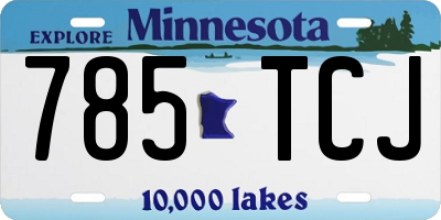 MN license plate 785TCJ