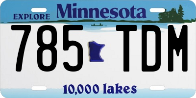 MN license plate 785TDM