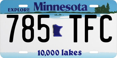 MN license plate 785TFC