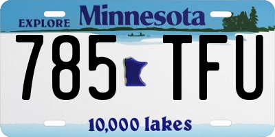 MN license plate 785TFU