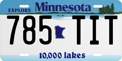 MN license plate 785TIT