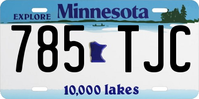 MN license plate 785TJC