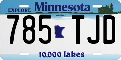 MN license plate 785TJD