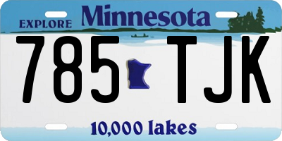 MN license plate 785TJK