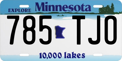 MN license plate 785TJO