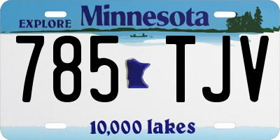 MN license plate 785TJV