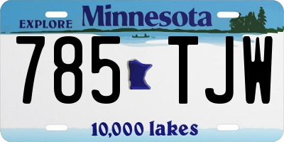 MN license plate 785TJW