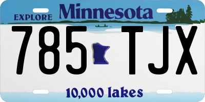 MN license plate 785TJX