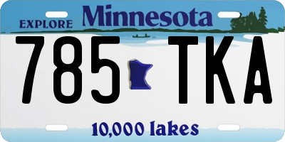 MN license plate 785TKA