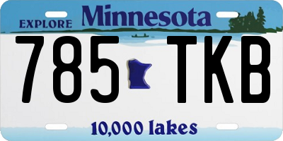 MN license plate 785TKB